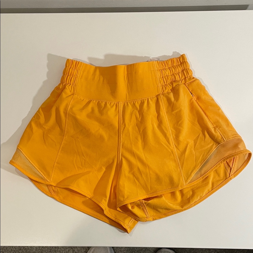 Lululemon Athletica Bright Orange Athletic Shorts